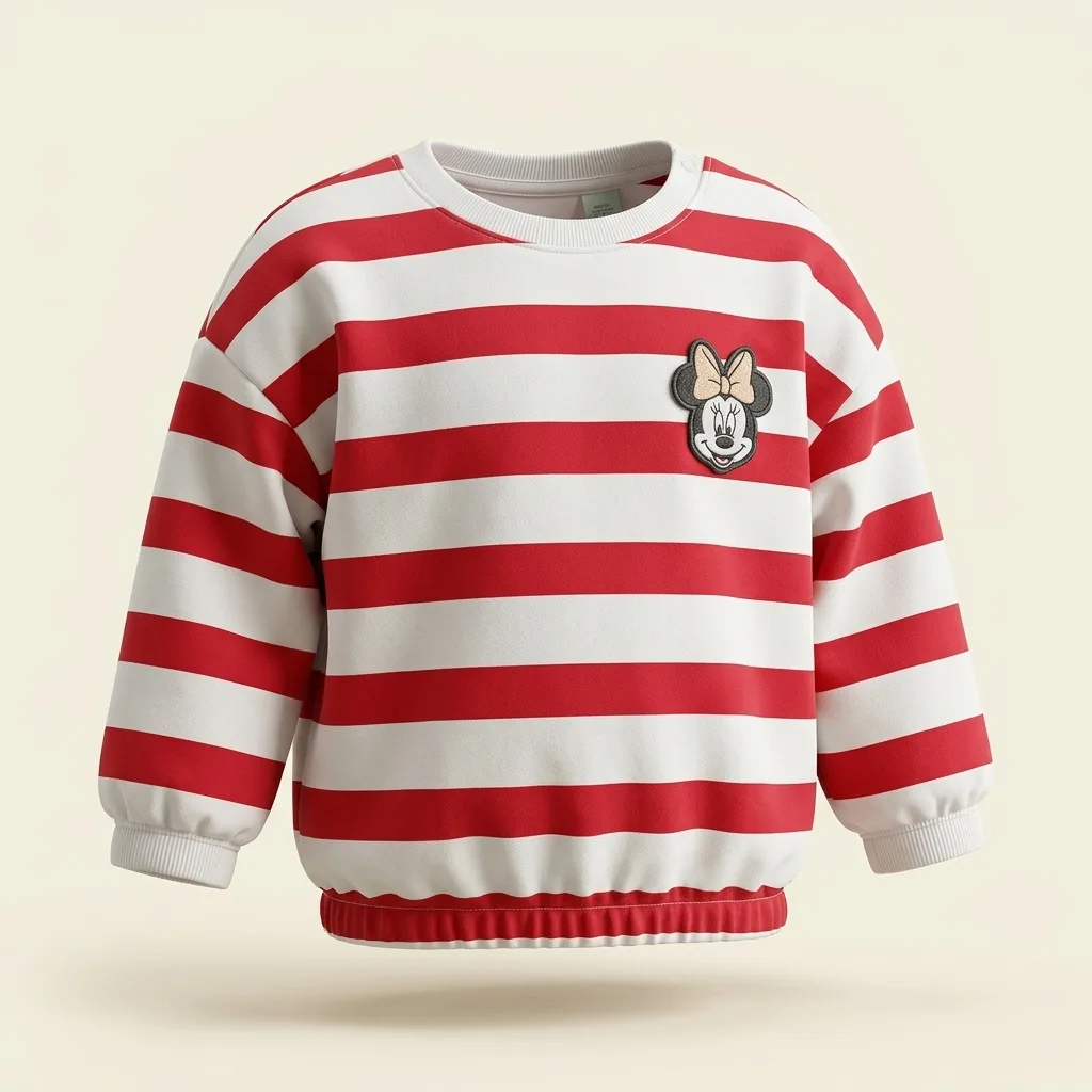 Red And White Girls Sweatshirt, style FZ-SW-0096 at FIZZI Fashion