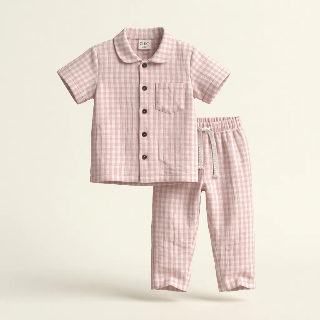 Pink Short Sleeve Pajama Set