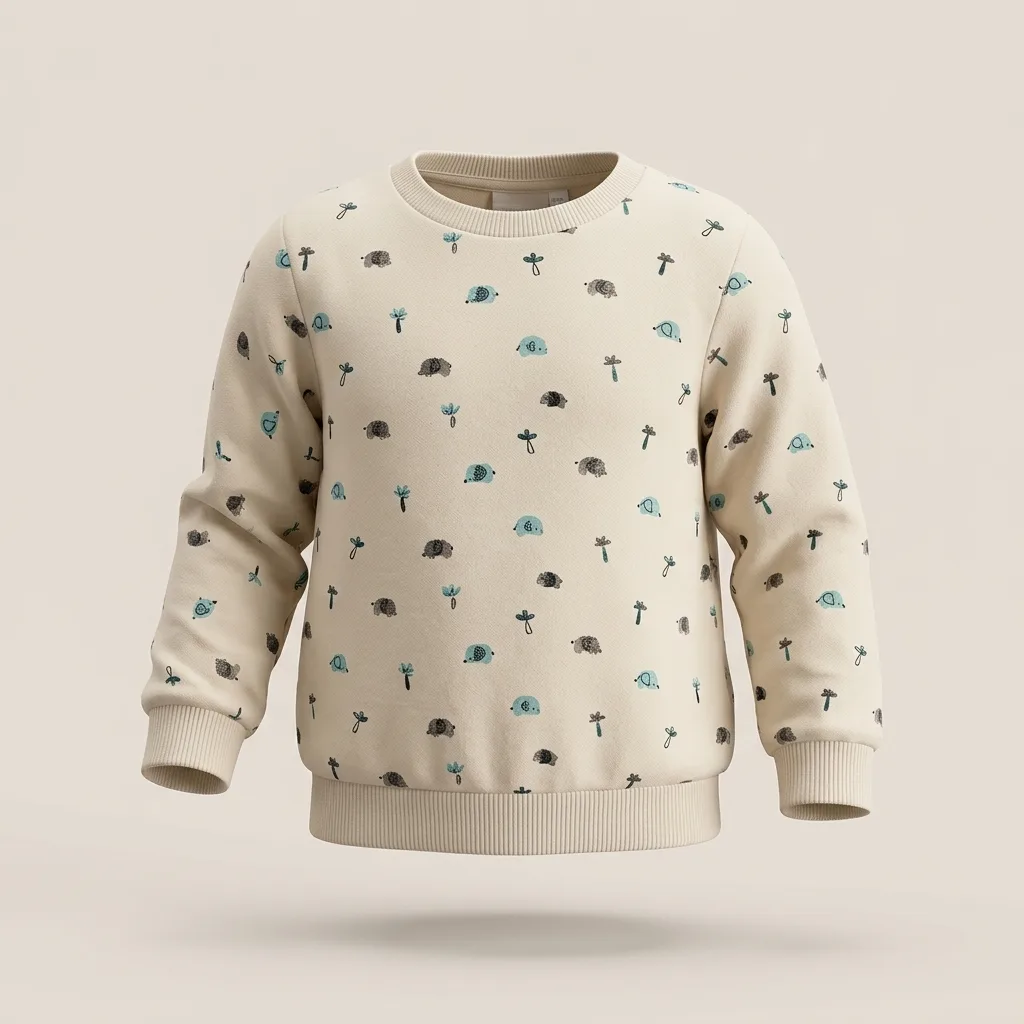 Toddler All-Over Hedgehog Print Fleece Sweatshirt, style FZ-SW-0084 at FIZZI Fashion