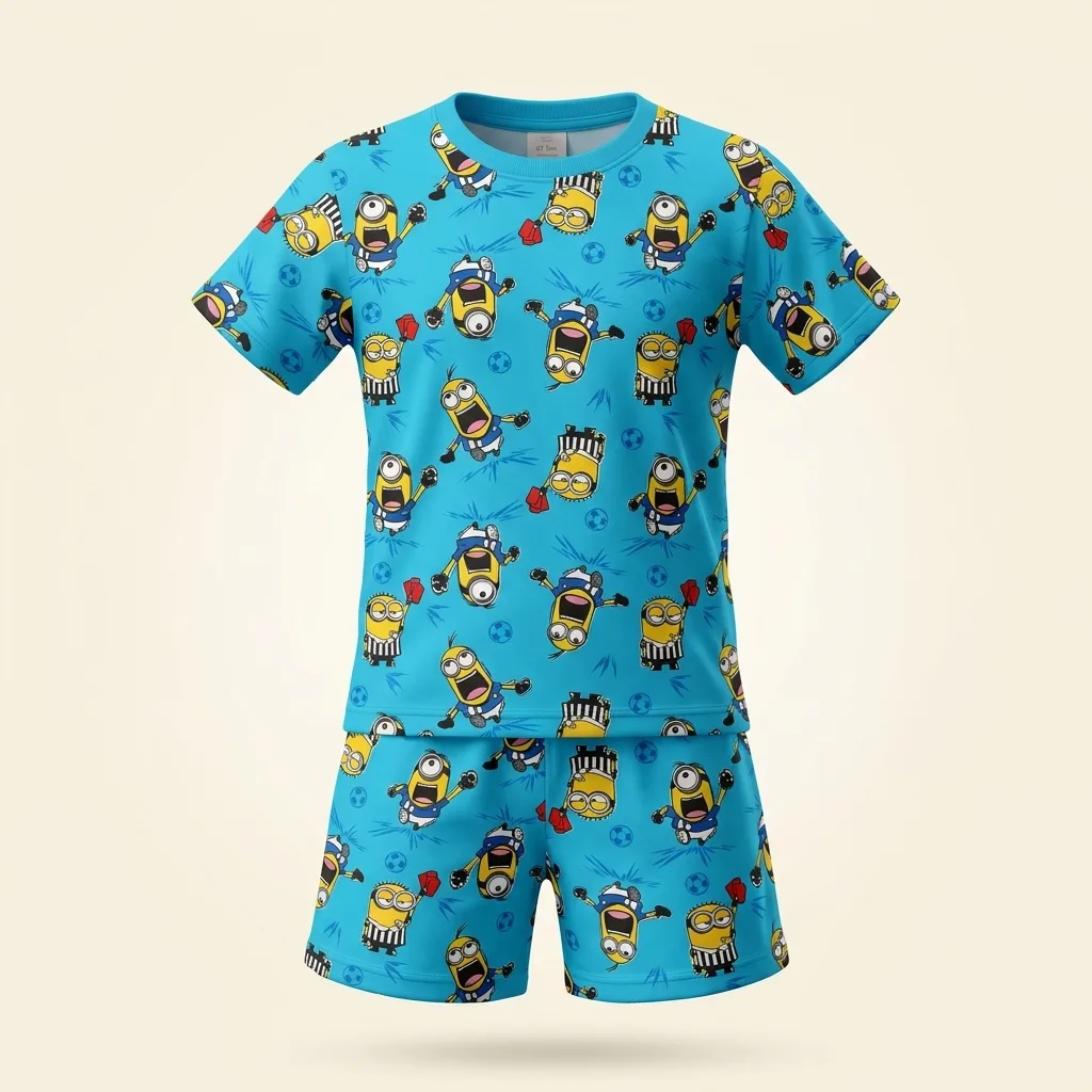 Minions Football Shorts Set, style FZ-ST-0158 at FIZZI Fashion
