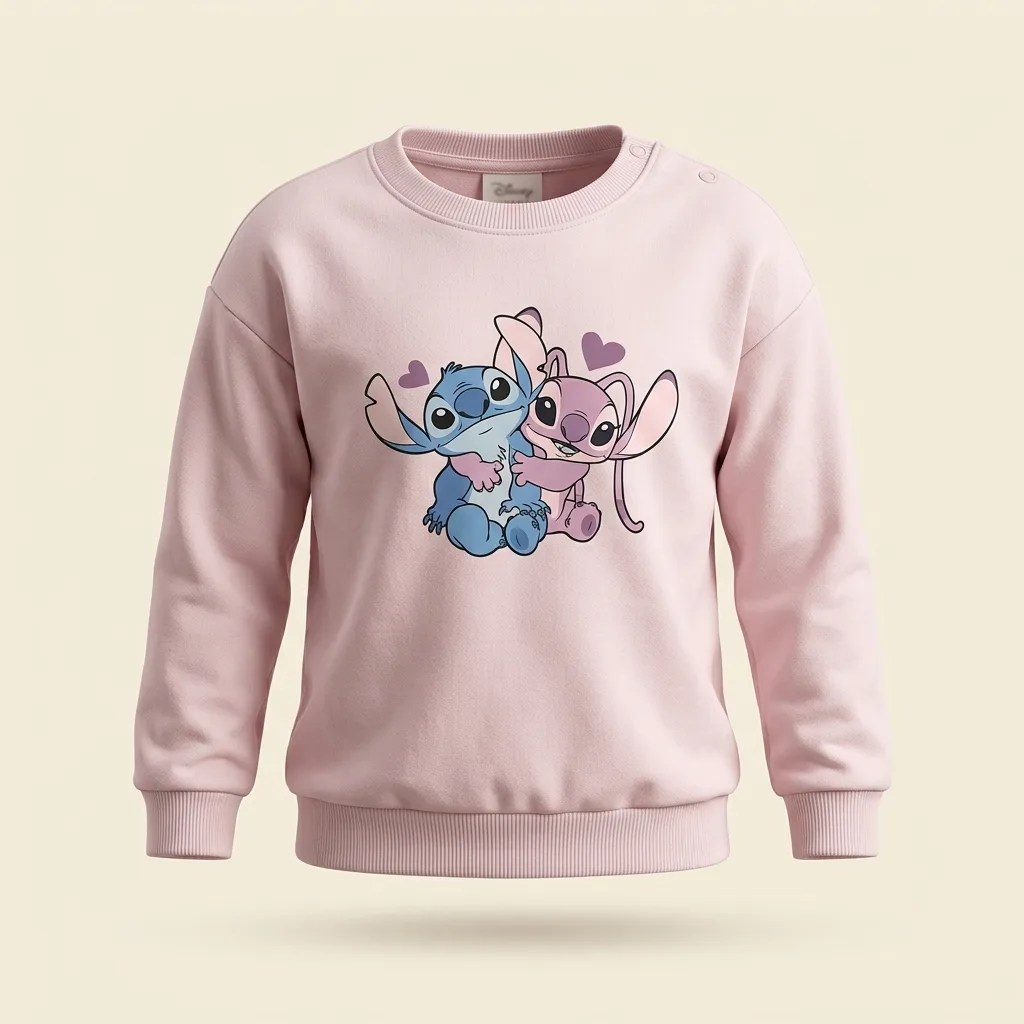 Toddler Lilo & Stitch Angel Character Graphic Sweatshirt, style FZ-SW-0101 at FIZZI Fashion