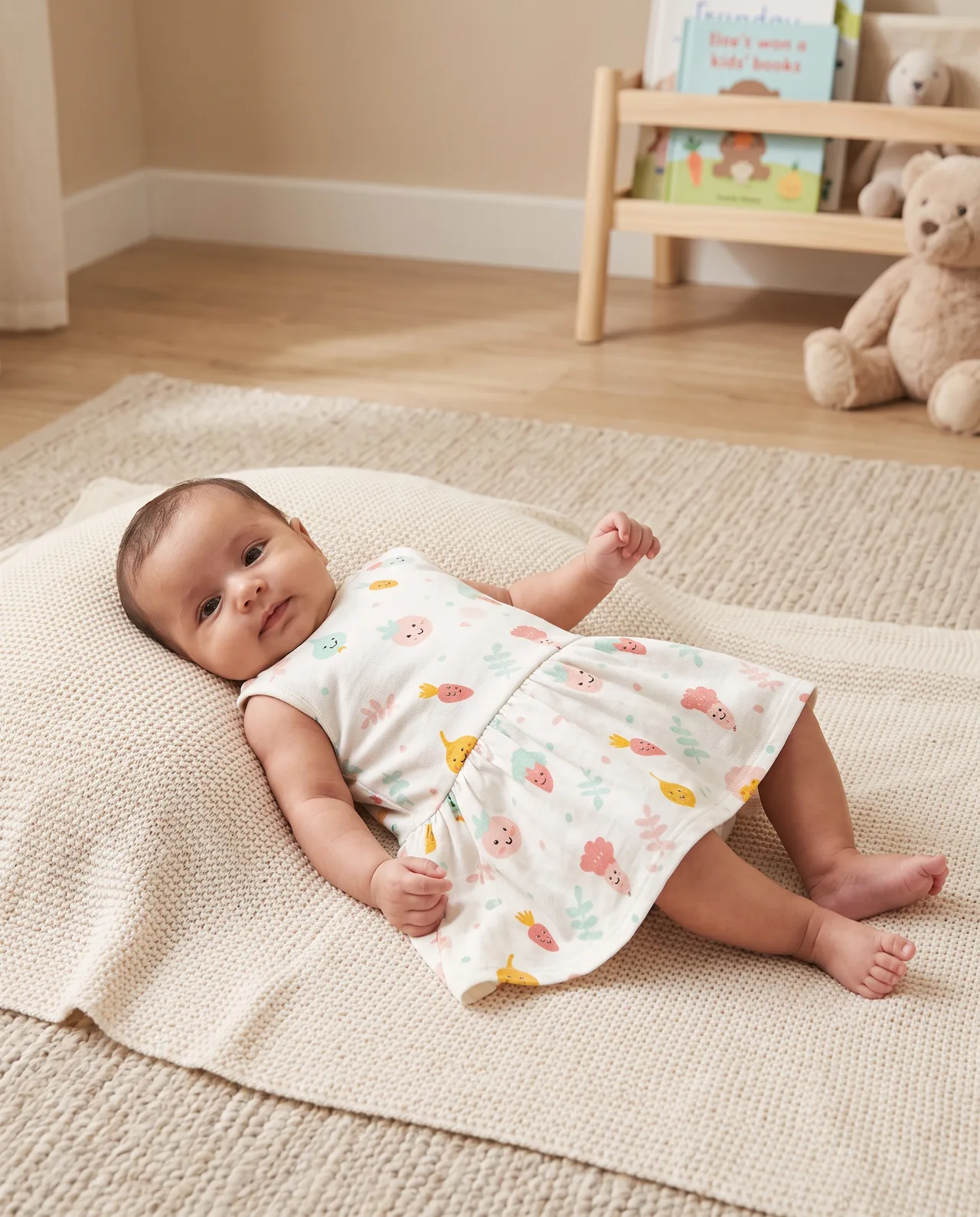 Baby Girl Sleeveless Flared Frock, style FZ-DR-0144 at FIZZI Fashion