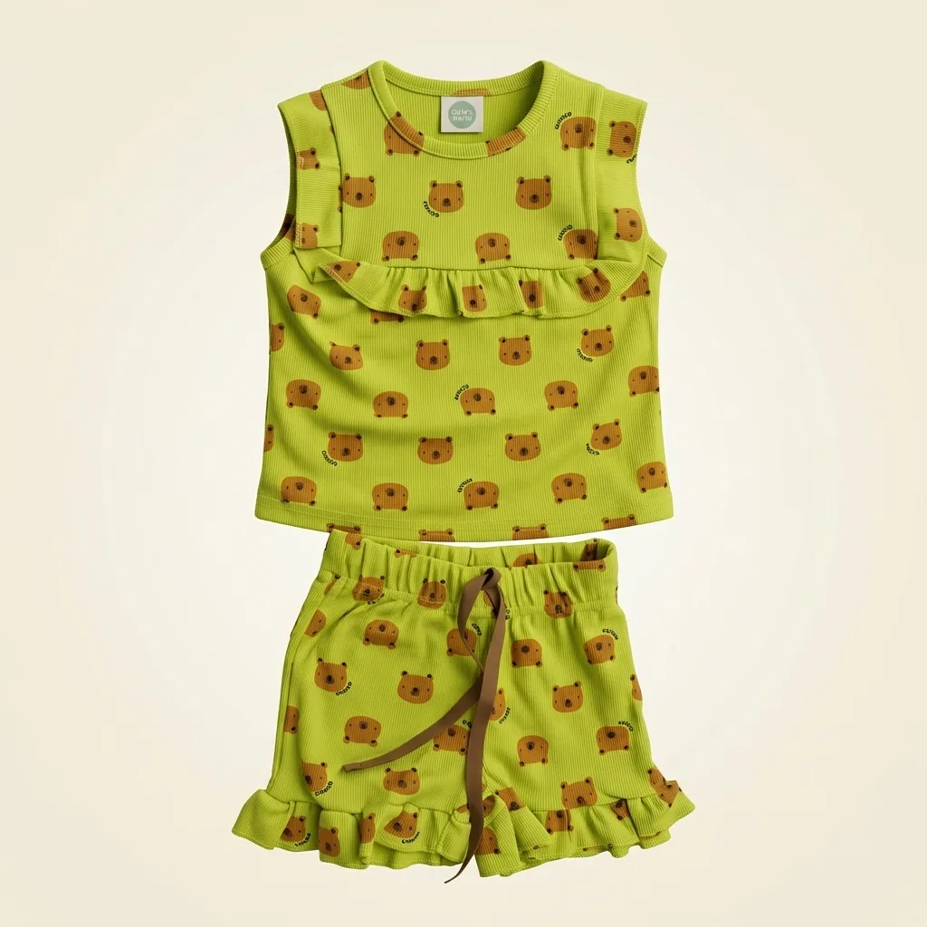Lime Green Girls T-Shirt, style FZ-TS-0114 at FIZZI Fashion