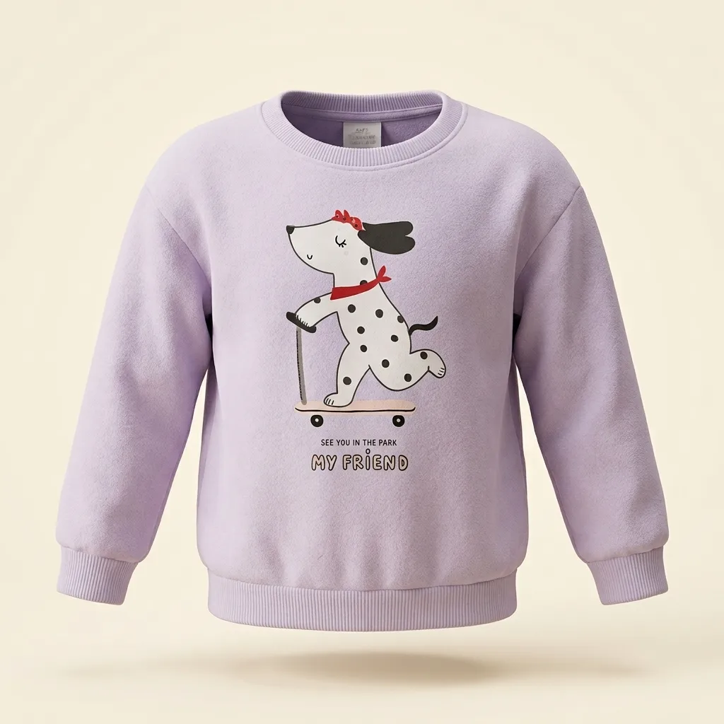 Toddler Scooter Dog Graphic Fleece Sweatshirt, style FZ-SW-0063 at FIZZI Fashion