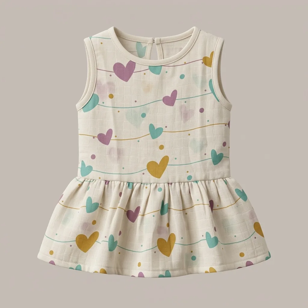 Baby Girl Sleeveless Flared Frock, style FZ-DR-0150 at FIZZI Fashion