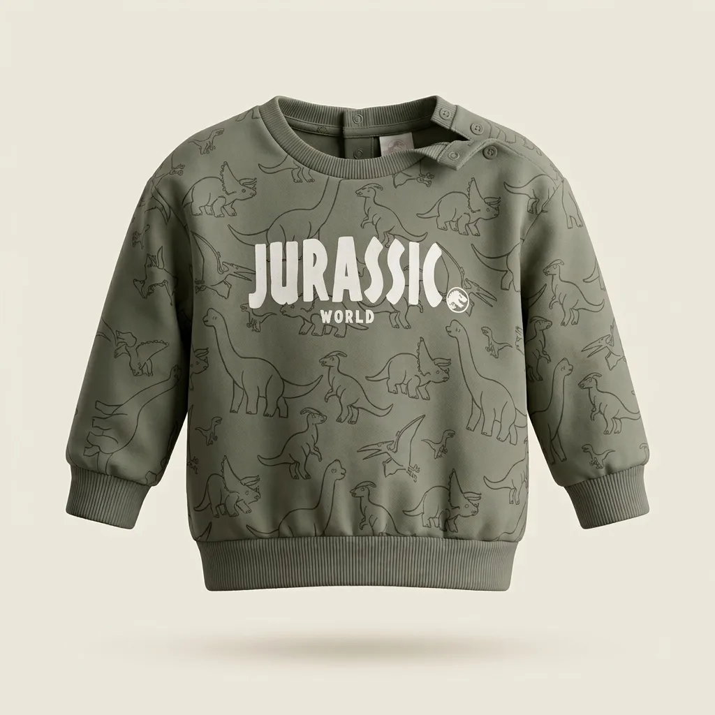 Toddler Jurassic World Dinosaur Outline Print Sweatshirt, style FZ-SW-0089 at FIZZI Fashion