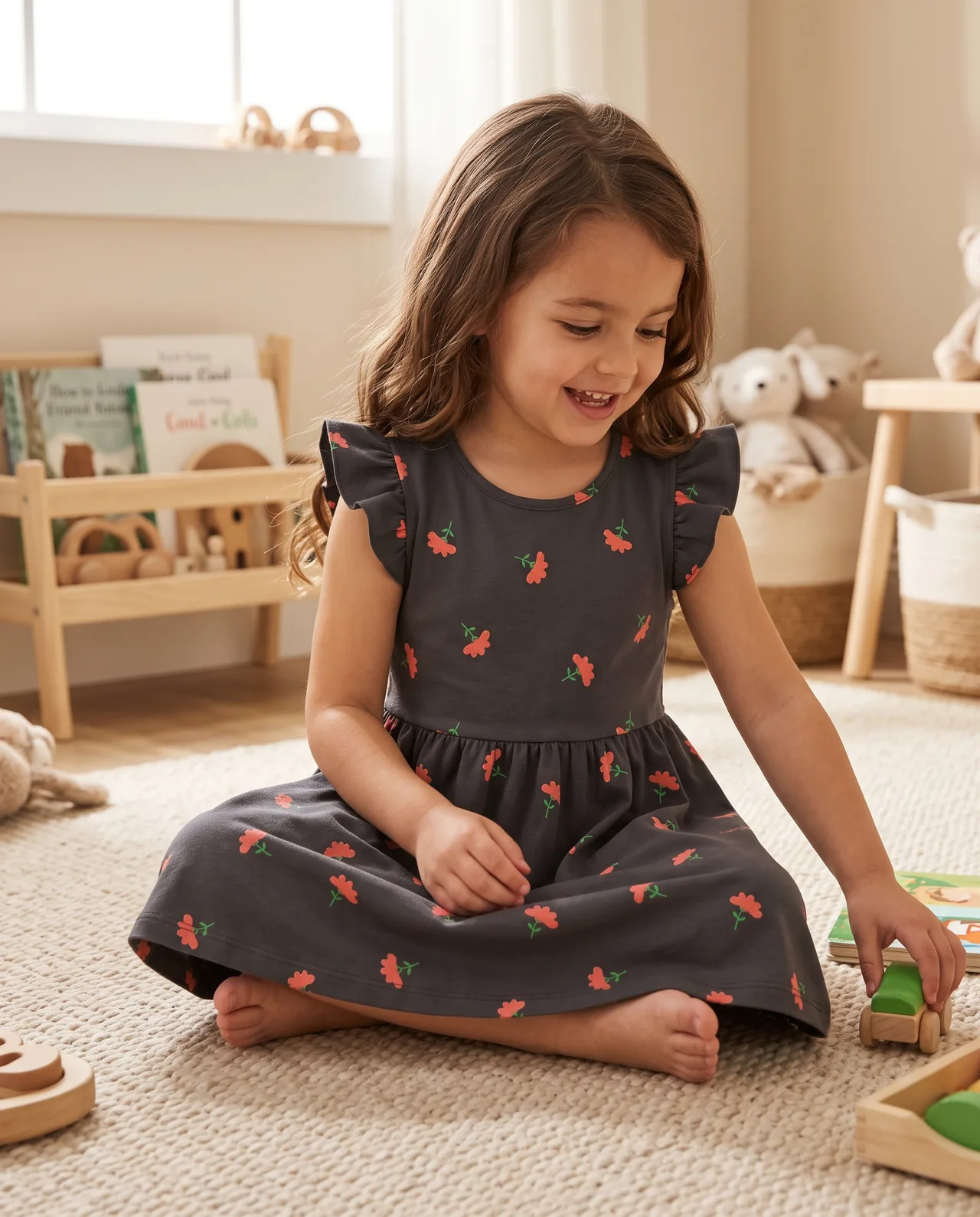 Charcoal Girls Dress