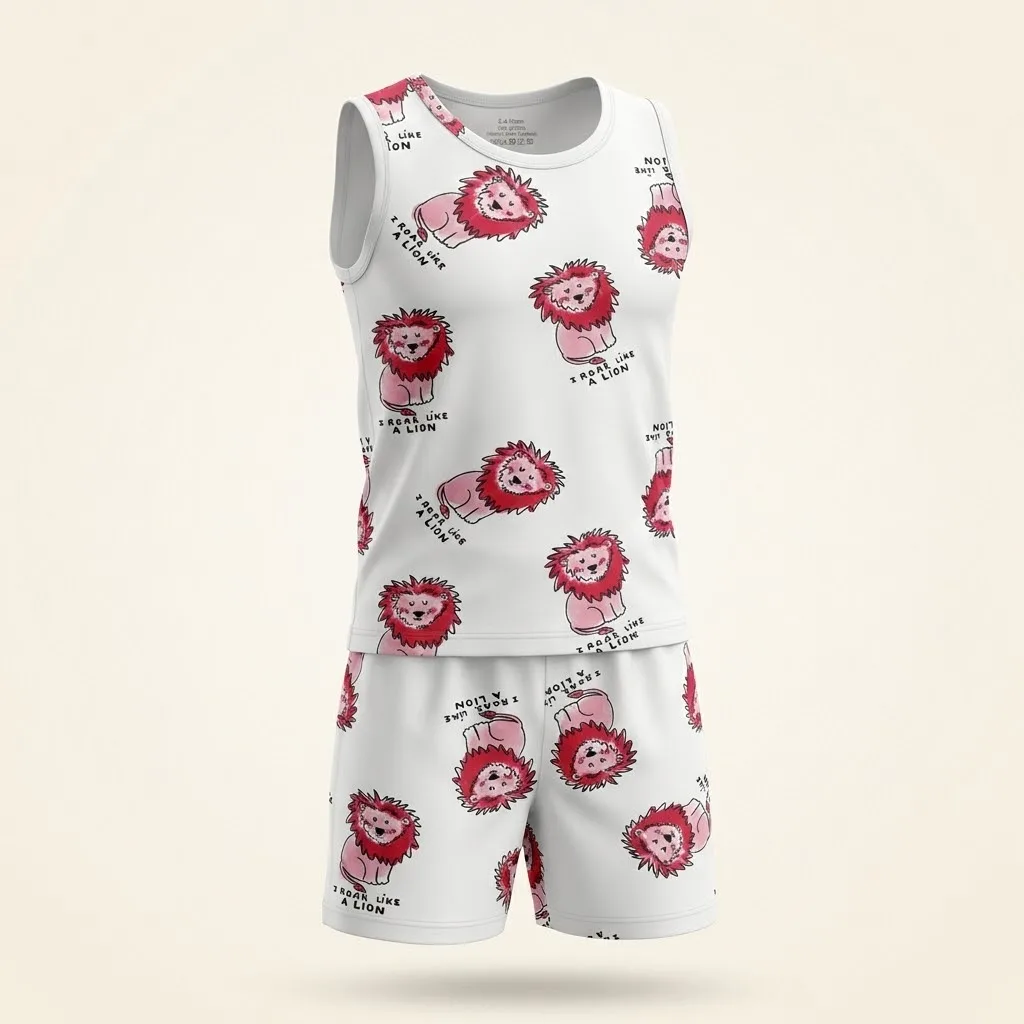 2-Piece Separate Set (Sleeveless Tank Top + Shorts)