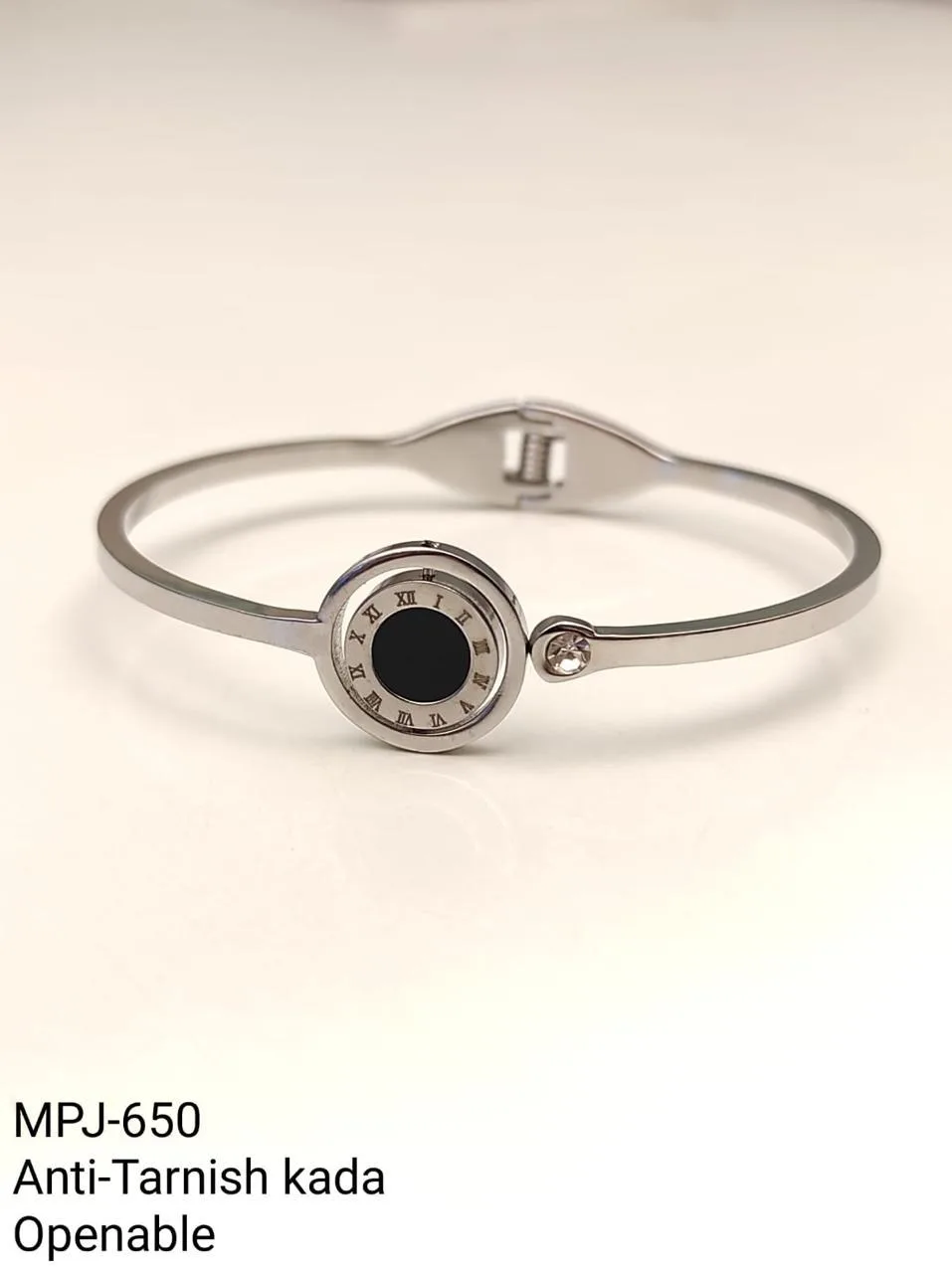 Silver & Black — Kada Bracelet — Silver & Black