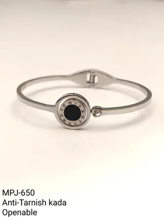 Silver & Black — Kada Bracelet