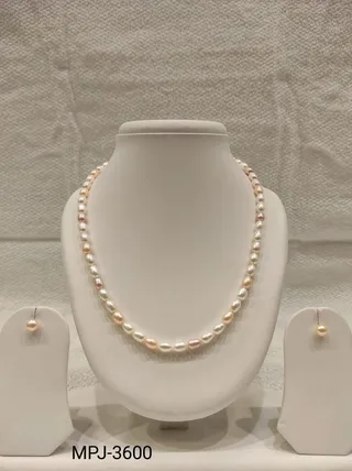 Pastel Mixed Oval Pearl Necklace Set