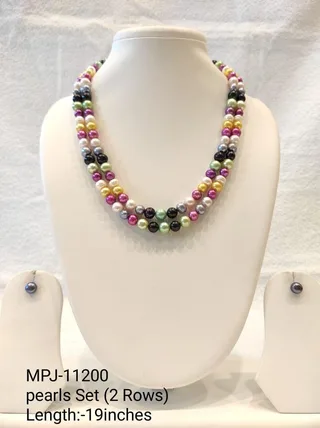 Pearl Two-Row Necklace Set