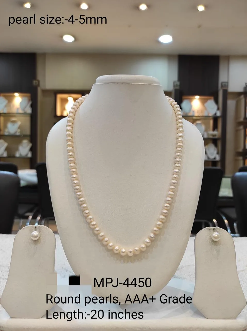 Pearl Necklace Set — White