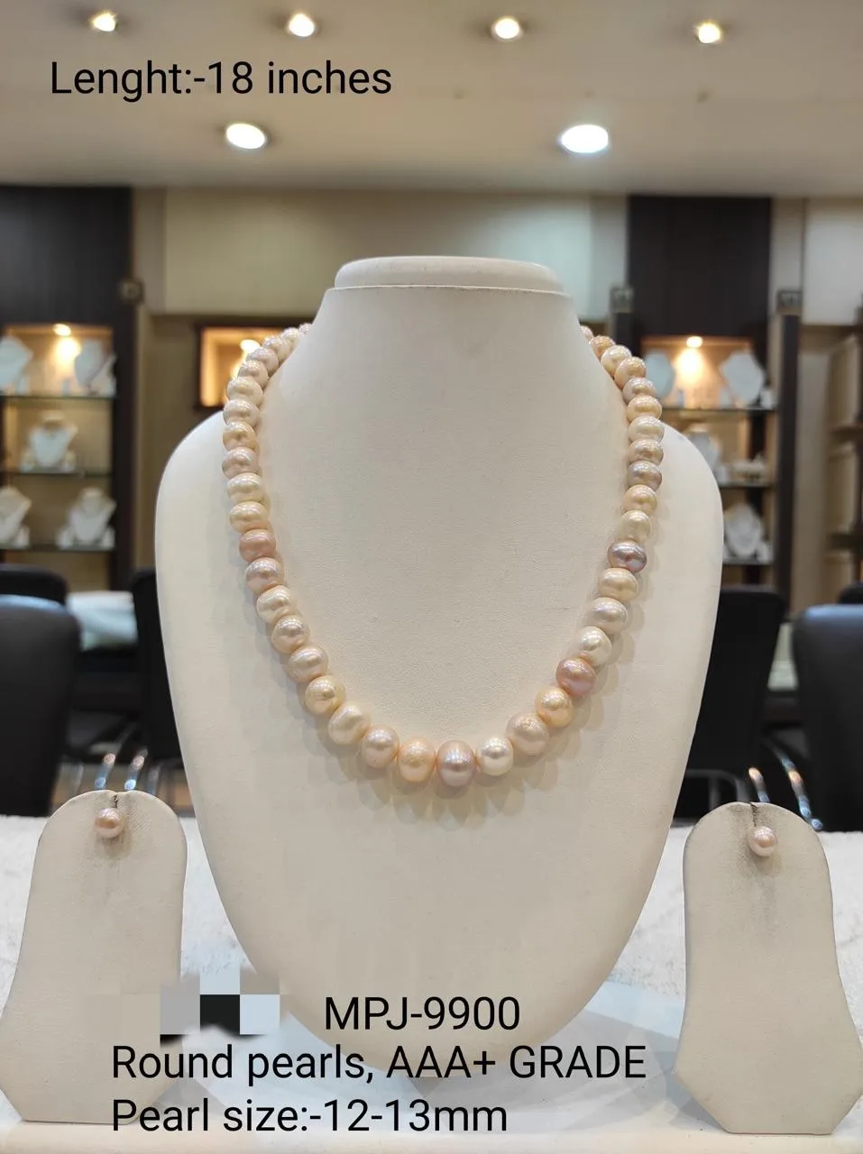 Round pearl necklace set — Mixed Pastel