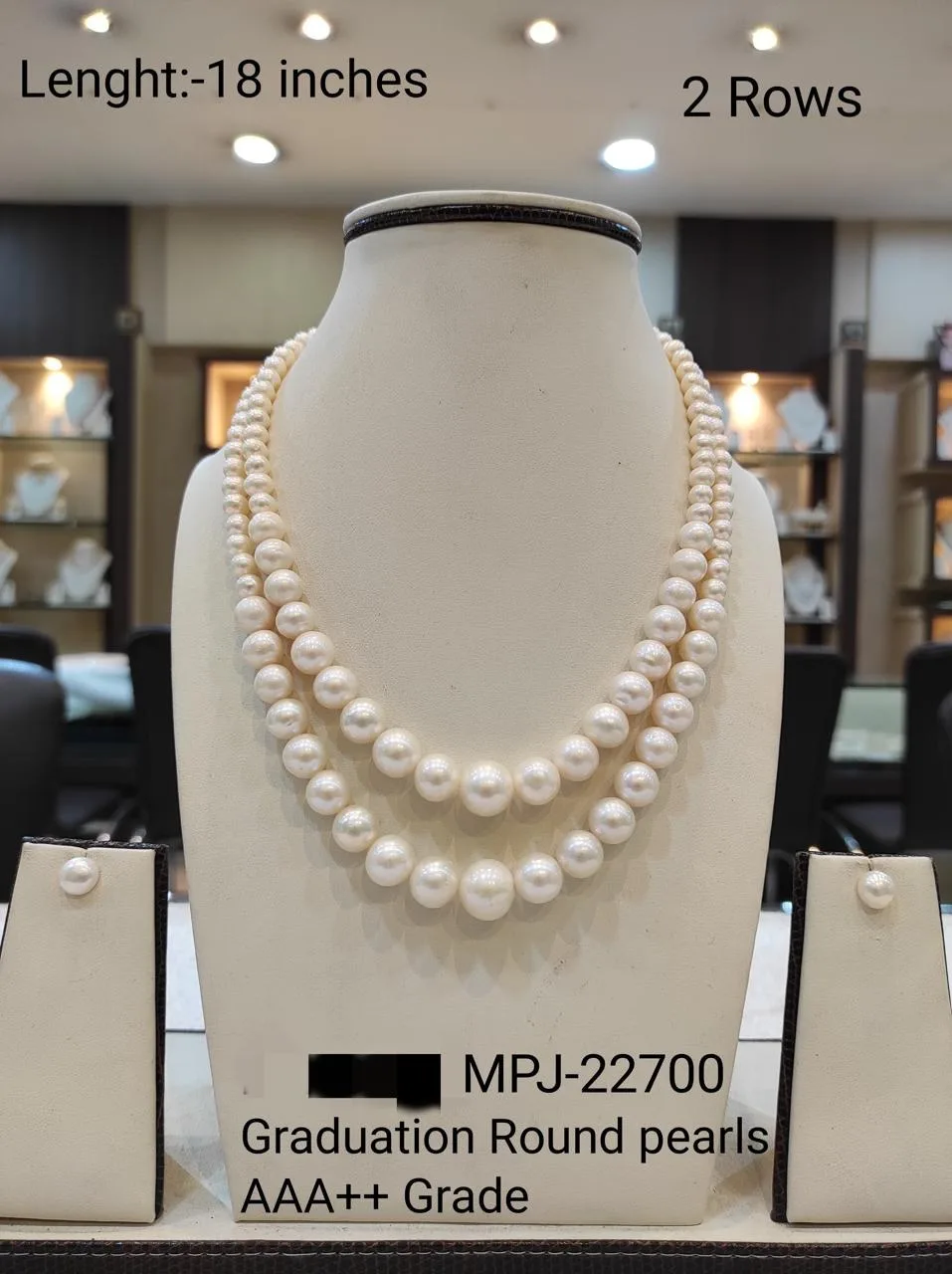 Pearl necklace set — White