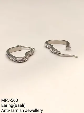 Silver — Hoop style earrings