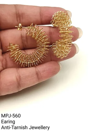 Gold — Wire Coil Earrings