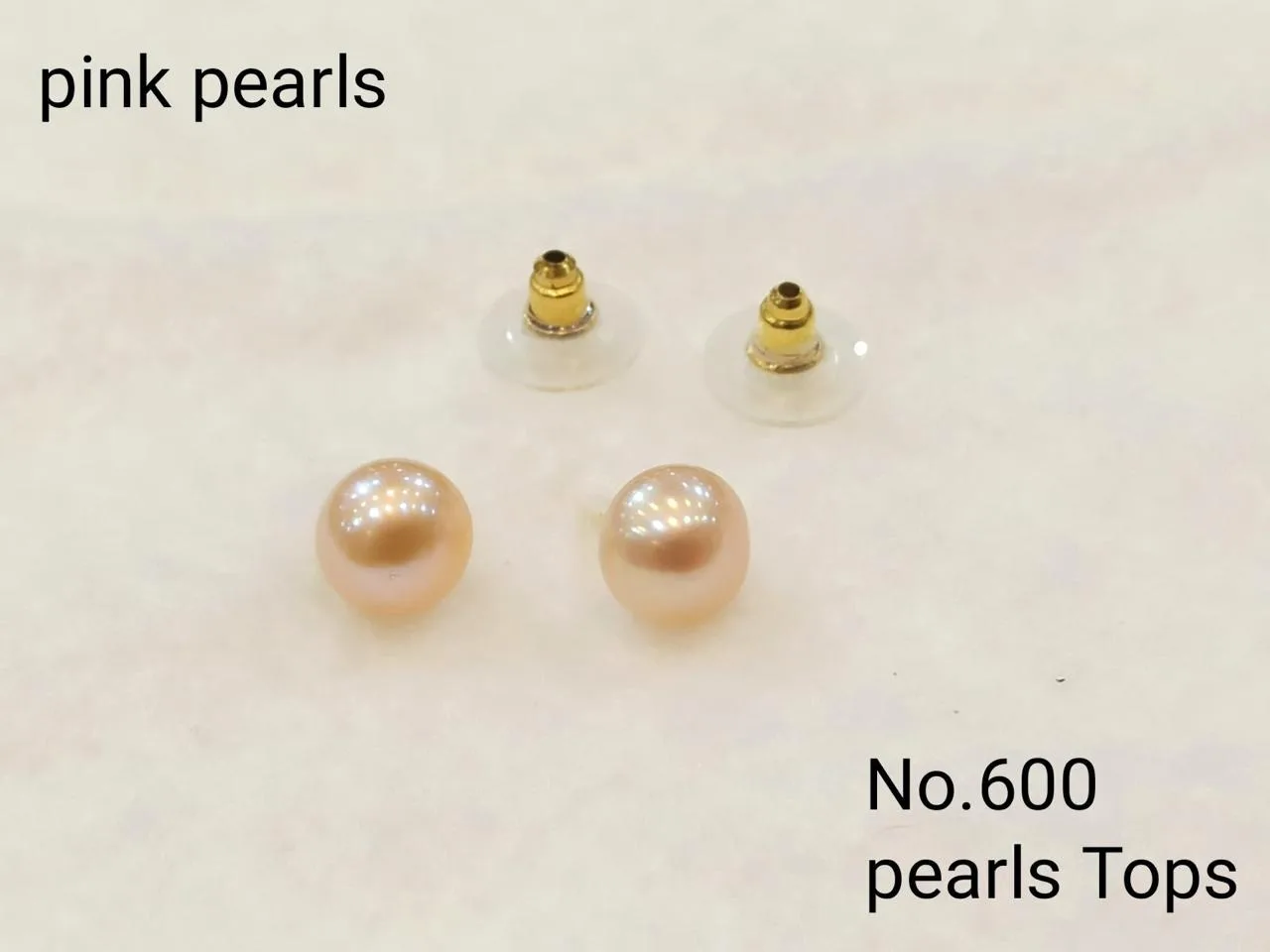 Pink Freshwater Pearl stud earrings — Pink